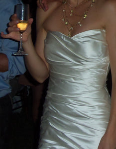 Valena Valentina 'Custom' size 2 used wedding dress front view on bride