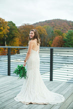 Load image into Gallery viewer, Wtoo &#39;Betty&#39; size 2 used wedding dress back view on bride
