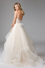 Load image into Gallery viewer, Watters &#39;Effie Skirt and Lula Corset&#39; size 4 used wedding dress back view on model
