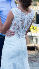 Load image into Gallery viewer, Maggie Sottero &#39;Melanie&#39; size 2 used wedding dress back view on bride
