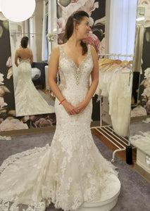 DANIELLE CAPRESE '113137' wedding dress size-04 PREOWNED