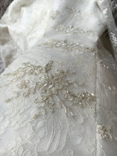 Load image into Gallery viewer, Aria &#39;Jacqueline&#39; size 6 used wedding dress close up of material
