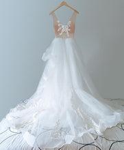 Load image into Gallery viewer, Custom &#39;Beaded Lace Bodice with Tiered Skirt Wedding Dress&#39;
