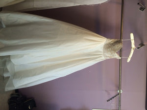 Reem Acra 'I'm Awesome' size 2 used wedding dress front view on hanger