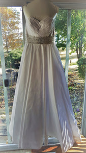 Allure Bridals '8802' size 8 used wedding dress front view on hanger