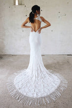 Load image into Gallery viewer, Grace Loves Lace &#39;Edie&#39; size 8 used wedding dress back view on model
