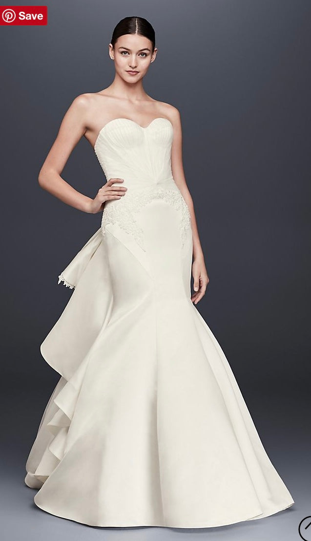 Zac Posen '345004' size 6 sample wedding dress front view on model