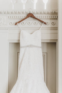 Mori Lee 'Madeline Gardner' size 10 used wedding dress front view close up