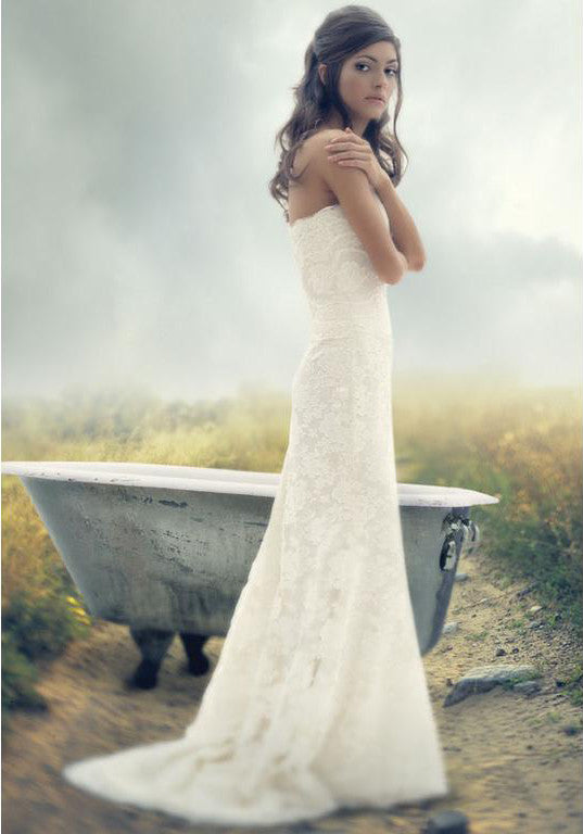 Melissa Sweet Hallie Strapless Wedding Dress - Melissa Sweet - Nearly Newlywed Bridal Boutique - 1