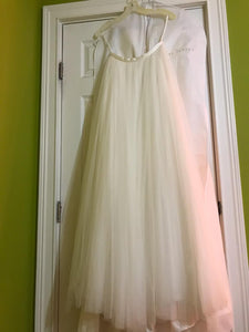 Theia 'Tilly' size 8 used wedding dress front view on hanger