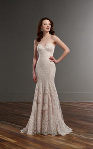'Martina Liana 'ML803CRZP' size 6 used wedding dress front view on model