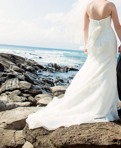 david tutera for mon cheri '214211' wedding dress size-08 PREOWNED