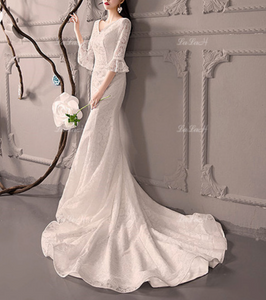 La La Hill 'Lace Mermaid Dress' wedding dress size-02 NEW
