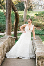 Load image into Gallery viewer, Maggie Sottero &#39;Misha&#39; size 4 used wedding dress front view on bride
