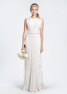 Bibhu Mohapatra 'Gwyneth' Blush & White Floral Wedding Dress - Bibhu Mohapatru - Nearly Newlywed Bridal Boutique - 2