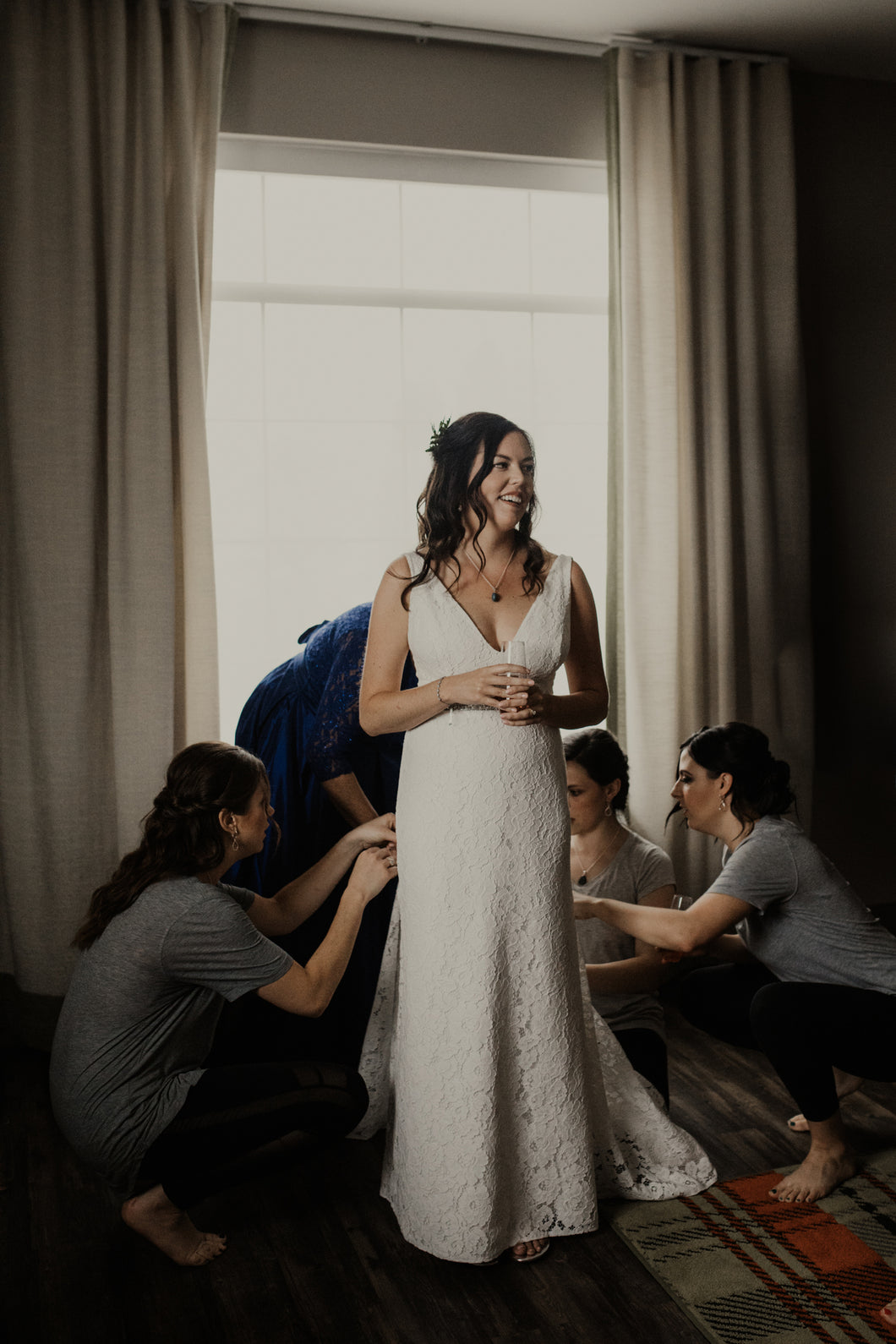 Sarah Seven 'Custom Lane gown' wedding dress size-06 PREOWNED