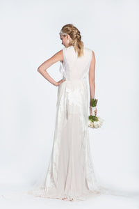 Bibhu Mohapatra 'Gwyneth' Blush & White Floral Wedding Dress - Bibhu Mohapatru - Nearly Newlywed Bridal Boutique - 3
