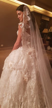 Load image into Gallery viewer, Pnina Tornai &#39;Princess Full Embroidered&#39; size 8 new wedding dress  back view on bride
