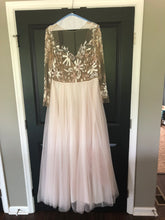 Load image into Gallery viewer, Hayley Paige &#39;Remmington&#39; size 24 used wedding dress front view on hanger
