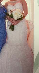 JUSTIN ALEXANDER '99065' wedding dress size-06 PREOWNED