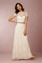 Load image into Gallery viewer, BHLDN &#39;Avery&#39; size 4 used wedding dress front view on model
