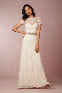 BHLDN 'Avery' size 4 used wedding dress front view on model