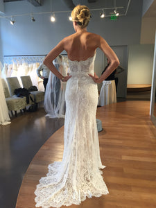 Lihi Hod 'Sienna' size 6 new wedding dress back view on bride