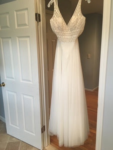 JUSTIN ALEXANDER 'Sincerity Dress #44120' wedding dress size-08 PREOWNED