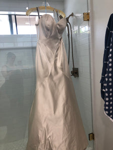 Matthew Christopher 'Vivian' size 8 new wedding dress front view on hanger
