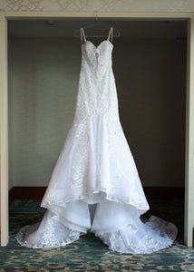 eve of milady '4377' wedding dress size-12 PREOWNED