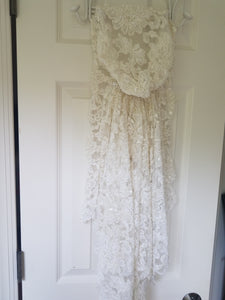 Miss Philippines 'Padme Queen Amidala' size 2 used wedding dress back view on hanger