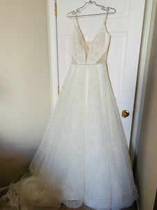Alessandra Rinaudo 'Ludmilla' size 6 sample wedding dress front view on hanger