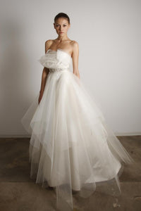 Marchesa Tulle Rosette Princess Gown - Marchesa - Nearly Newlywed Bridal Boutique - 1