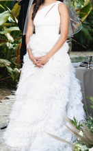 Load image into Gallery viewer, Lazaro &#39;Feather&#39; size 2 used wedding dress front view on bride
