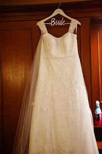 David's Bridal 'Jewel WG375' wedding dress size-12 PREOWNED