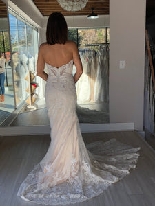 Eddy K. 'Fiji' size 2 new wedding dress back view on bride