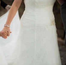 Load image into Gallery viewer, Henry Roth &#39;Bliss&#39; size 8 used wedding dress front view close up on bride
