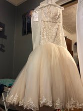 Load image into Gallery viewer, Maggie Sottero &#39;Lansing&#39; size 10 used wedding dress front view on hanger
