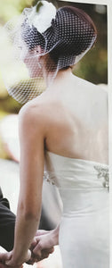 Priscilla of Boston 'Platinum Collection' size 4 used wedding dress back view on bride