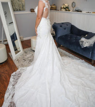 Load image into Gallery viewer, Justin Alexander &#39;Floral Illusion Dress&#39; wedding dress size-12 PREOWNED
