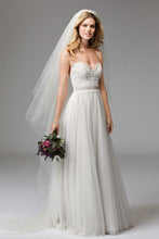 Load image into Gallery viewer, Watters &#39;Della&#39; size 4 used wedding dress front view on model
