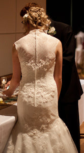 Melissa Sweet 'Cap Sleeve Lace Wedding Dress MS251005' wedding dress size-02 PREOWNED
