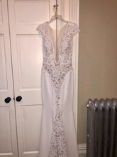 Load image into Gallery viewer, Berta &#39;BER15-15&#39; size 12 new wedding dress back view on hanger
