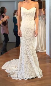 Anna Maier 'Alex' size 2 new wedding dress front view on bride