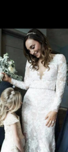 Load image into Gallery viewer, Galina Signature &#39;Galina&#39; size 4 used wedding dress front view on bride
