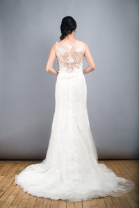 Pronovias Distel Bateau Neckline Wedding Dress - Pronovias - Nearly Newlywed Bridal Boutique - 3