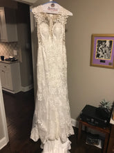 Load image into Gallery viewer, Eddy K &#39;1131&#39; size 4 used wedding dress front view on hanger
