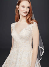 Load image into Gallery viewer, Scalloped V-Neck and Tulle Wedding Dress
