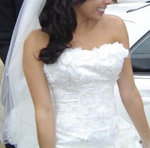 Load image into Gallery viewer, Maggie Sottero &#39;Rihanna Royale&#39; size 8 used wedding dress front view close up on bride

