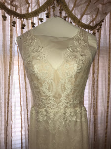 Ines Di Santo 'Madrid' size 6 new wedding dress front view on hanger